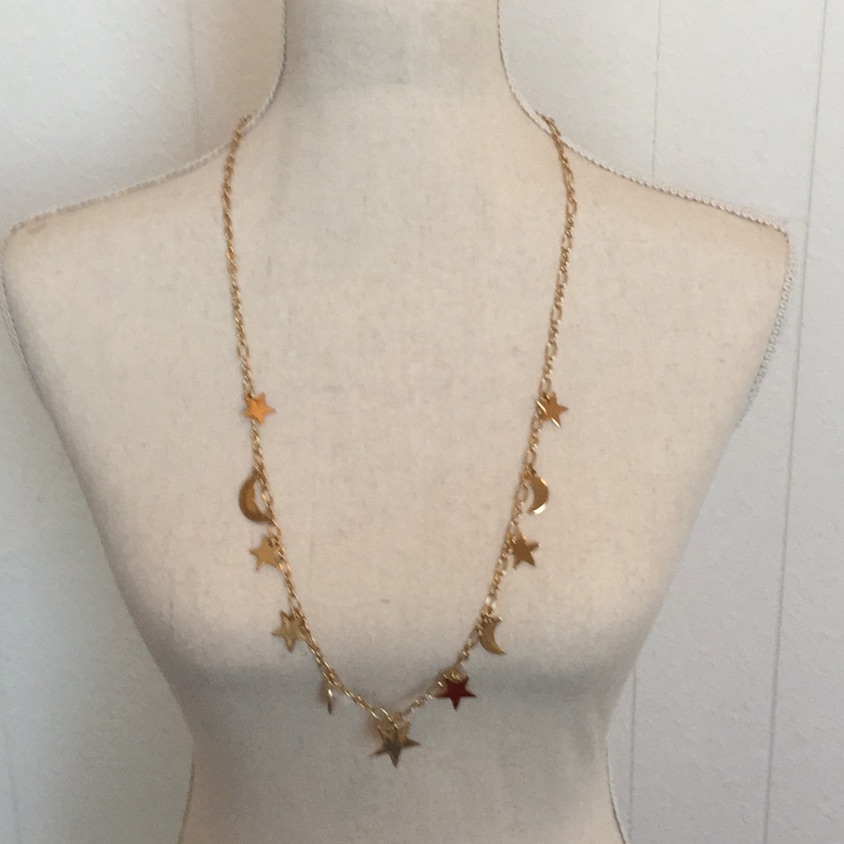 J Crew Gold Star And Moon Chain Necklace 40$